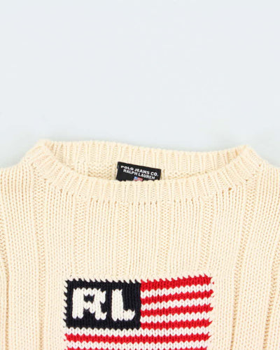 Vintage 90s Ralph Lauren Polo Jeans Knit Jumper - S