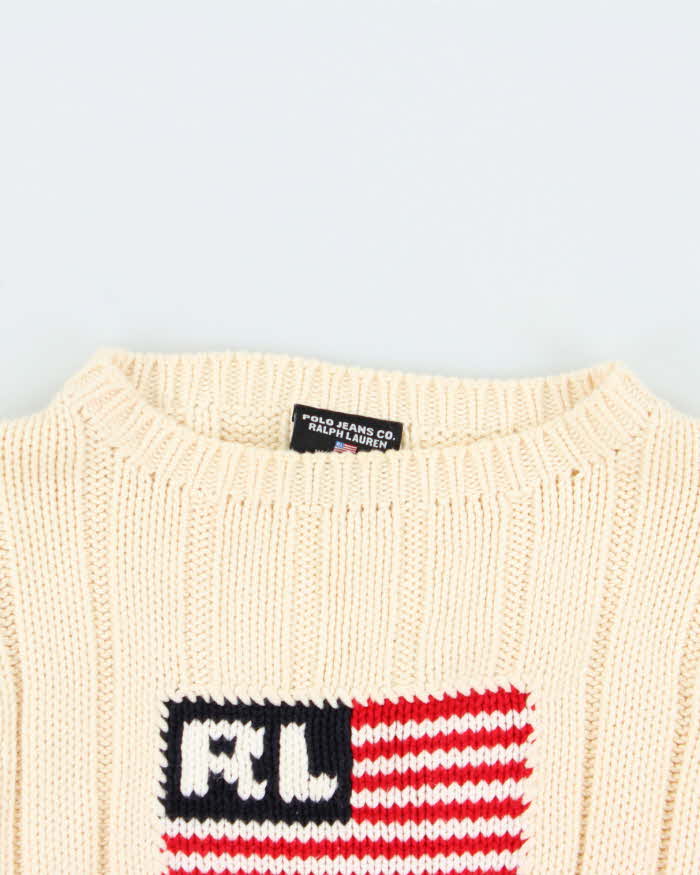 Vintage 90s Ralph Lauren Polo Jeans Knit Jumper - S