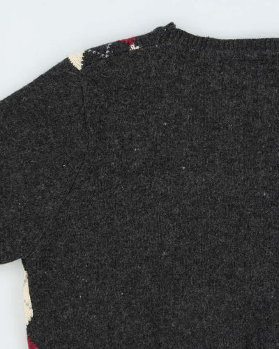 Vintage 90s Casual Wool Blend Short Sleeve Jumper - M