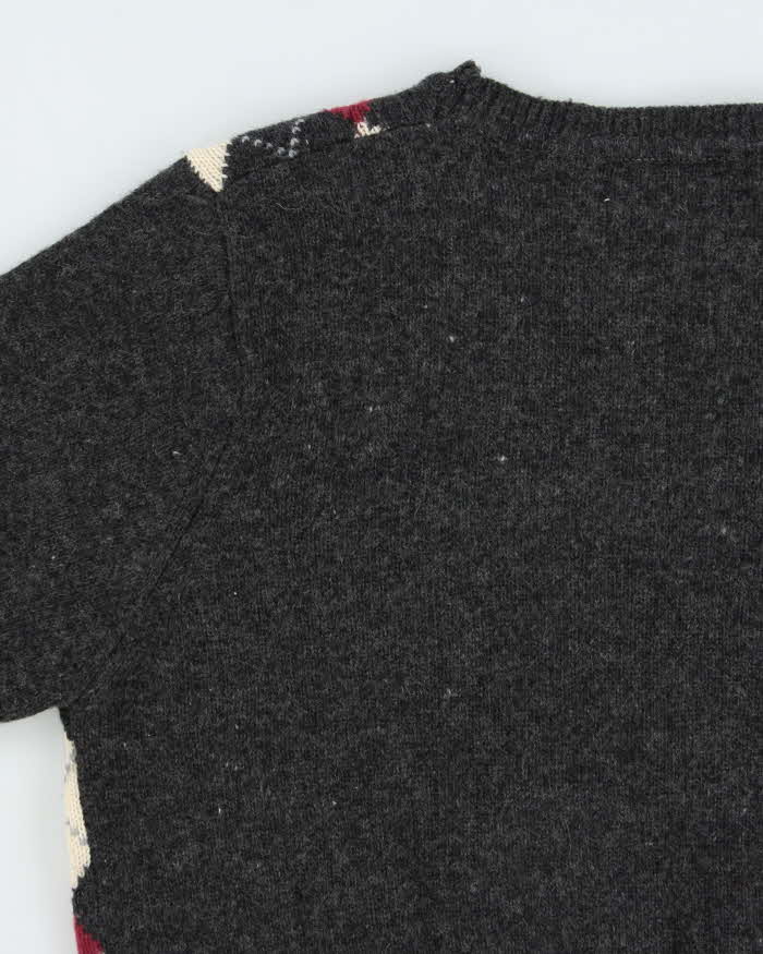 Vintage 90s Casual Wool Blend Short Sleeve Jumper - M