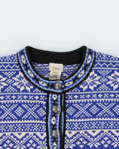 Vintage L.L.Bean Wool Quarter-button Chunky Jumper - L