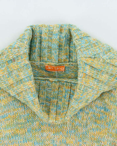 Vintage 90s 00s Chunky Roll Neck Sleeveless Jumper - S