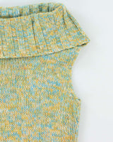 Vintage 90s 00s Chunky Roll Neck Sleeveless Jumper - S