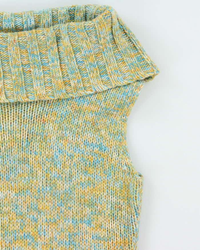 Vintage 90s 00s Chunky Roll Neck Sleeveless Jumper - S