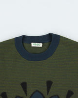 Vintage Kenzo Embroidered Wool Neck Jumper - XS