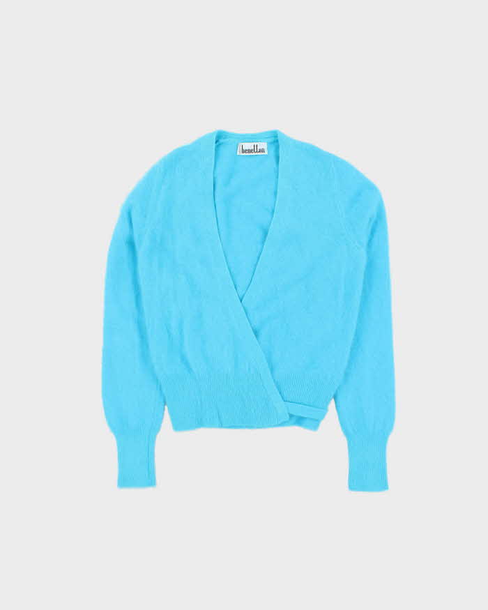 Deadstock Vintage 80s Benetton Wool Wrap Jumper - S