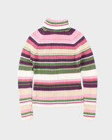 Vintage Y2k 00s Reitmans Stripe Knit Zip Neck Jumper - M