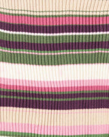 Vintage Y2k 00s Reitmans Stripe Knit Zip Neck Jumper - M