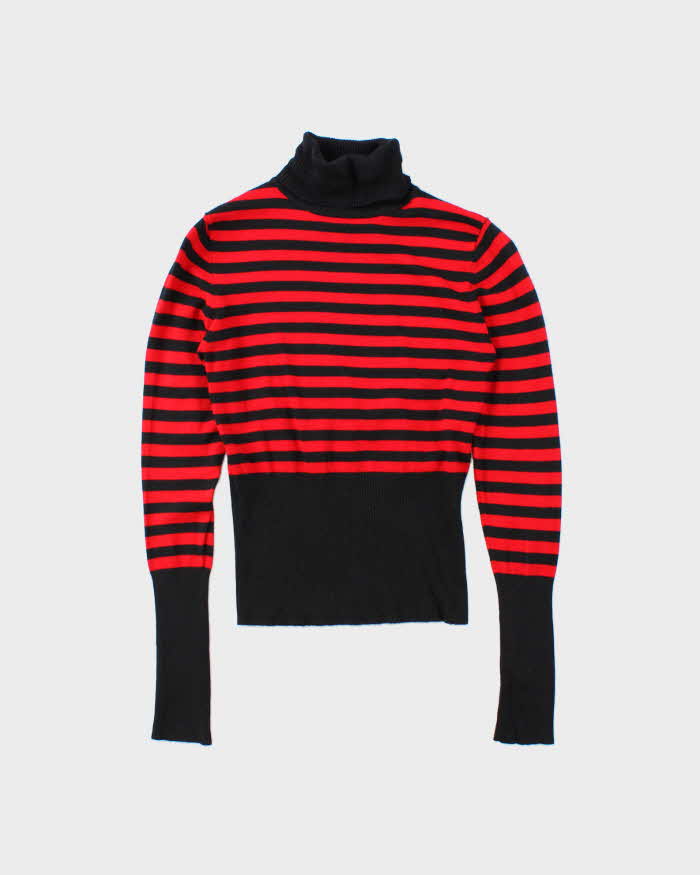 Vintage Y2k 00s Tropi Stripe Knit Jumper - XS