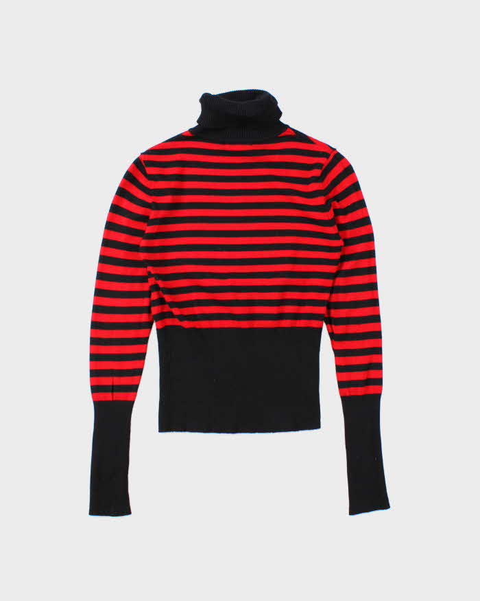 Vintage Y2k 00s Tropi Stripe Knit Jumper - XS