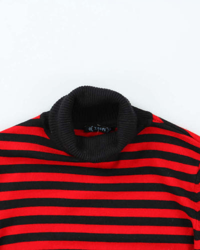 Vintage Y2k 00s Tropi Stripe Knit Jumper - XS
