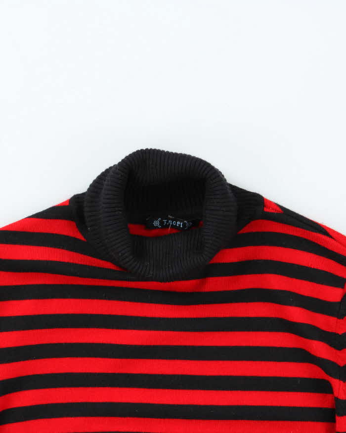 Vintage Y2k 00s Tropi Stripe Knit Jumper - XS