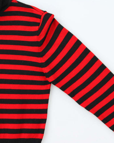 Vintage Y2k 00s Tropi Stripe Knit Jumper - XS