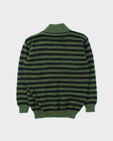 Vintage 00s Birds Stripe Wool Blend Cardigan - M