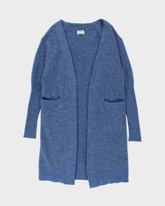 Acne Mohair &amp; Wool Oversized Blue Cardigan - XS