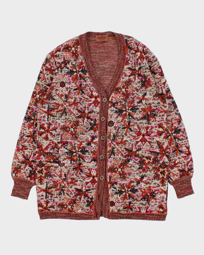 Vintage 90s Missoni Patterned Cardigan - M