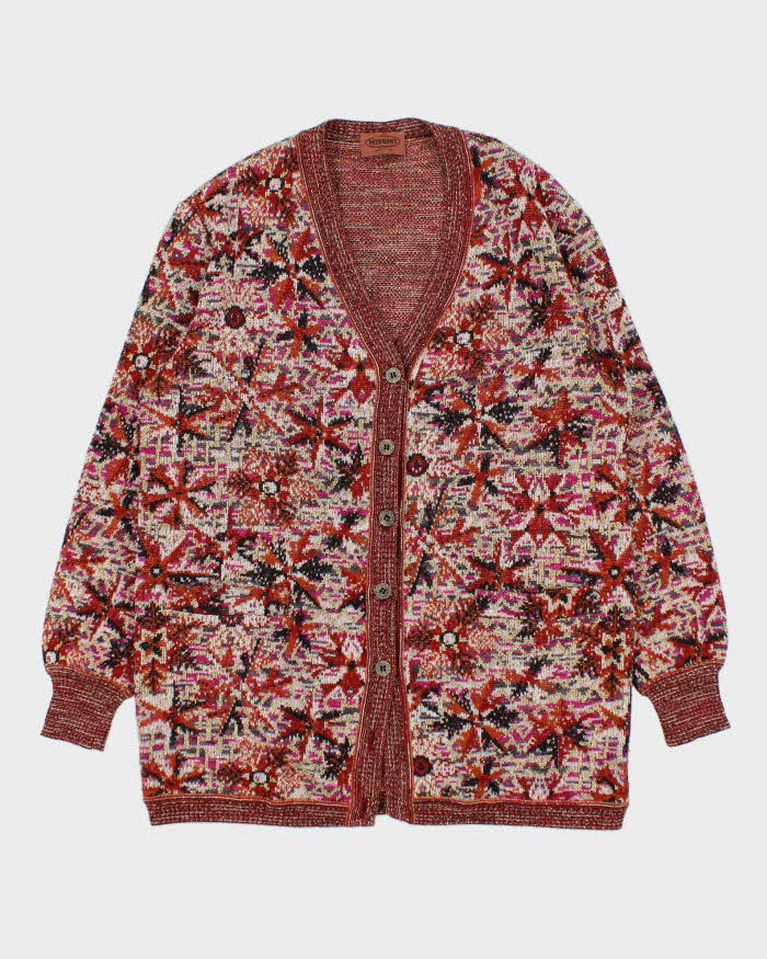 Vintage 90s Missoni Patterned Cardigan - M