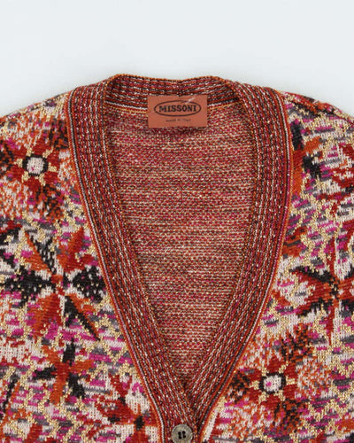 Vintage 90s Missoni Patterned Cardigan - M