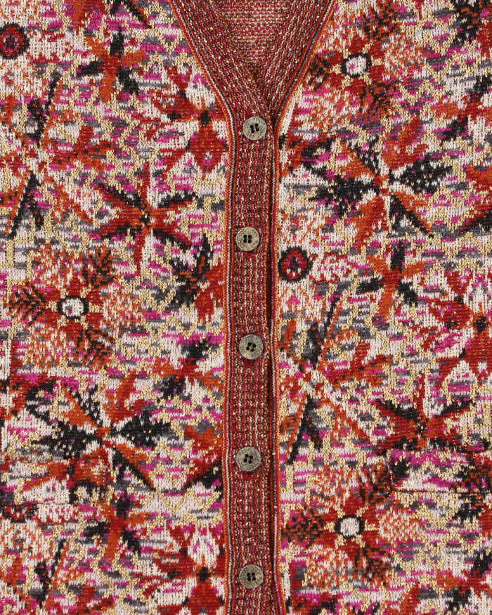 Vintage 90s Missoni Patterned Cardigan - M