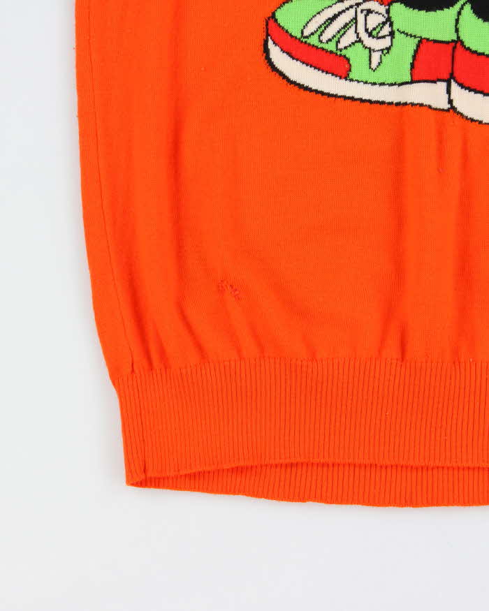 MOSCHINO Couture Milano Sylvester The Cat Looney Tunes Virgin Wool Women's long Knit Jumper - S