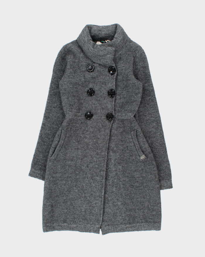Deadstock Miss Sixty Wool &amp; Mohair Blend Double Breasted Cardigan - XS
