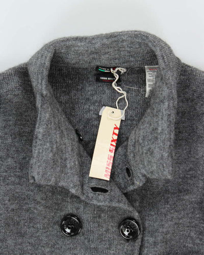 Deadstock Miss Sixty Wool & Mohair Blend Double Breasted Cardigan - XS