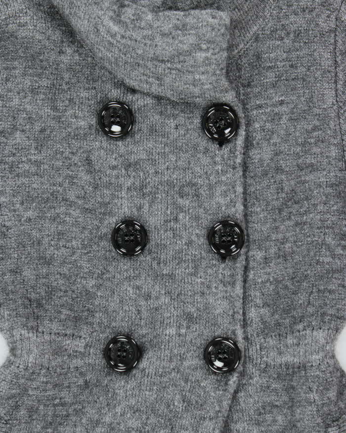 Deadstock Miss Sixty Wool &amp; Mohair Blend Double Breasted Cardigan - XS