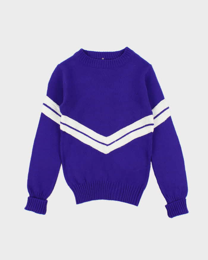 Vintage Dallas Knitting Varsity Knit Jumper - XS