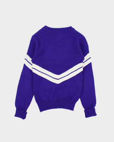 Vintage Dallas Knitting Varsity Knit Jumper - XS