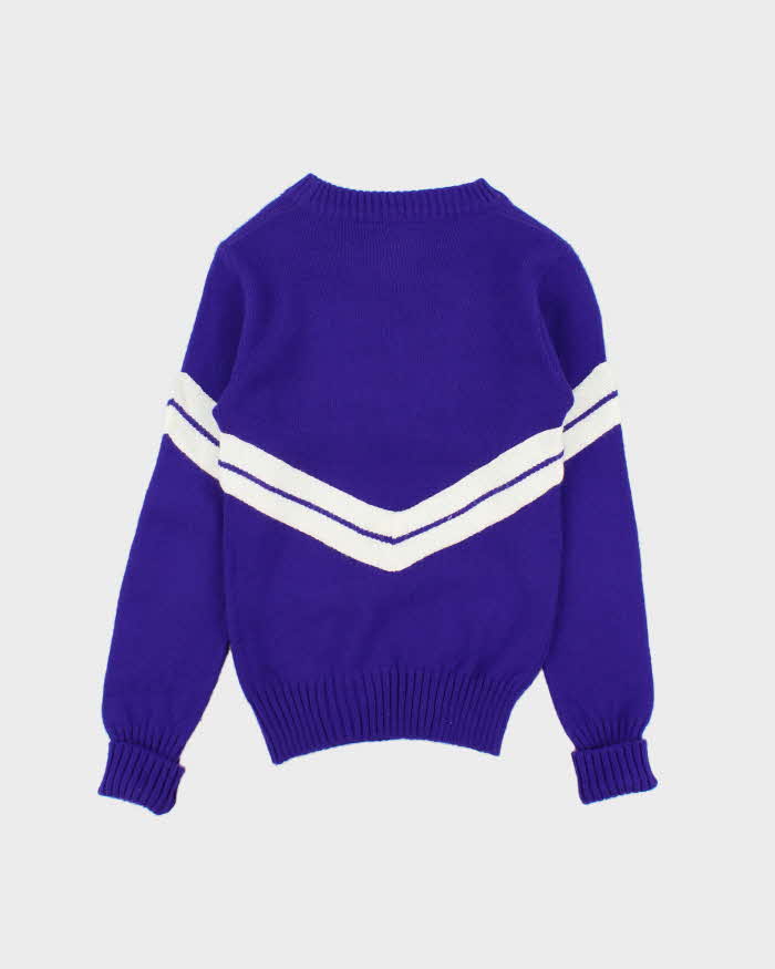 Vintage Dallas Knitting Varsity Knit Jumper - XS