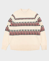 Vintage Nancy Cavally Cream Ribbed Soft Wool Oversized Knit Sweater - S
