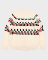 Vintage Nancy Cavally Cream Ribbed Soft Wool Oversized Knit Sweater - S
