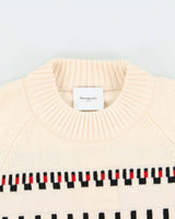 Vintage Nancy Cavally Cream Ribbed Soft Wool Oversized Knit Sweater - S