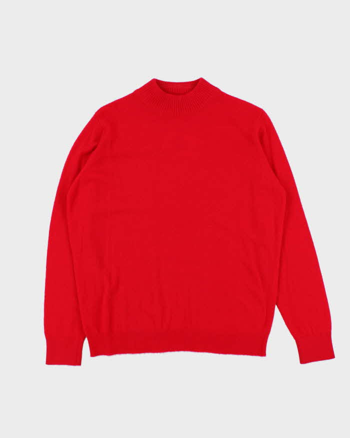 Vintage 70s Lyle &amp; Scott Cashmere High Neck Jumper - M