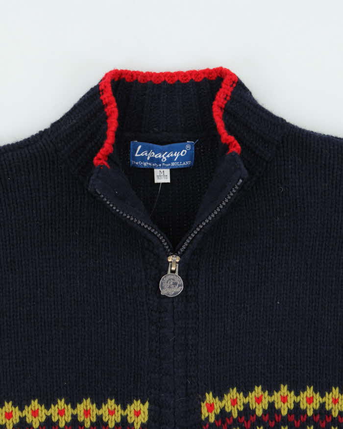 Vintage Lapagayo Wool Zip-Up Jumper - M