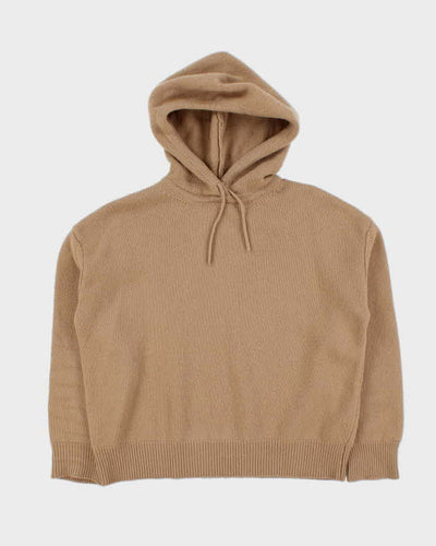 Weekend MaxMara Women's Pure Wool Tan Oversized Pullover Hooded Knit - S
