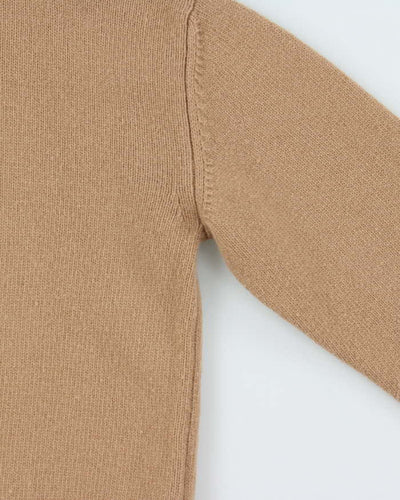 Weekend MaxMara Women's Pure Wool Tan Oversized Pullover Hooded Knit - S
