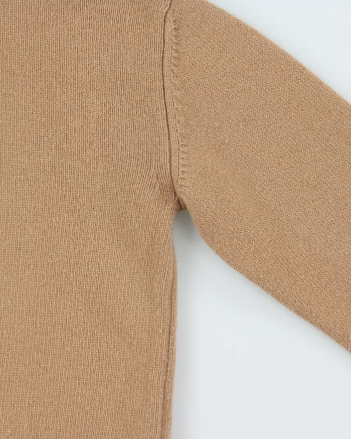 Weekend MaxMara Women's Pure Wool Tan Oversized Pullover Hooded Knit - S