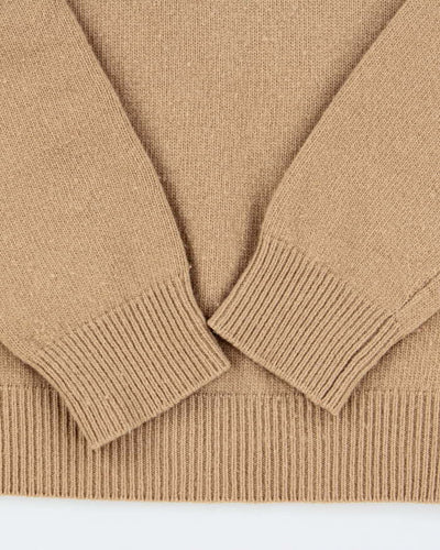 Weekend MaxMara Women's Pure Wool Tan Oversized Pullover Hooded Knit - S