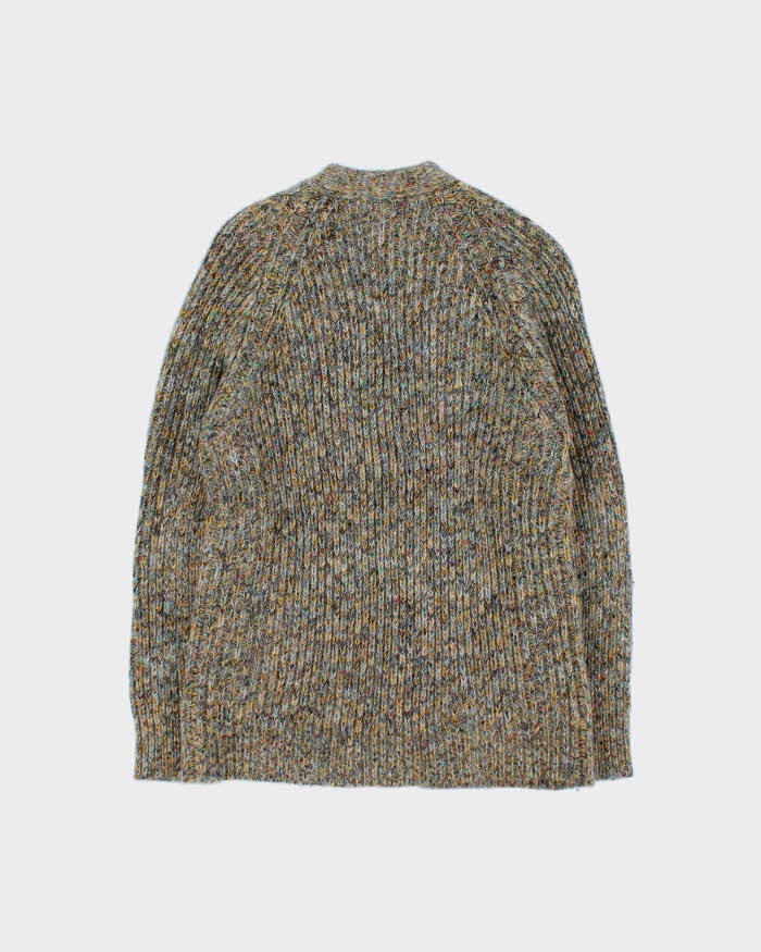 Vintage 1990s Women's Cheung Kee Chunky Speckle Knit Cardigan - L