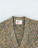 Vintage 1990s Women's Cheung Kee Chunky Speckle Knit Cardigan - L