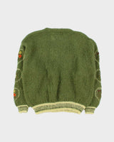 Vintage 1990s Women's Mohair Embroidered Chunky Oversized Crewneck Knit - L