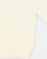 Vintage 1980s Women's Maggie By Jana Angora Lambswool Blend Pearl Detail Knit Sweater - L