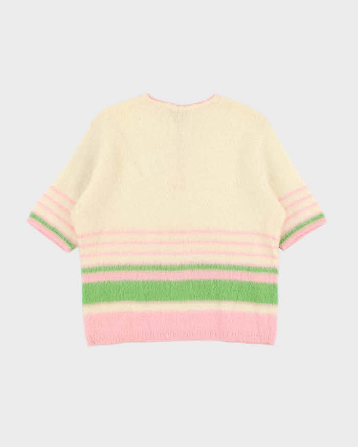 Vintage 60s Jantzen Mohair &amp; Wool Blend Lace-up Jumper - L