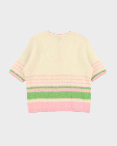 Vintage 60s Jantzen Mohair & Wool Blend Lace-up Jumper - L