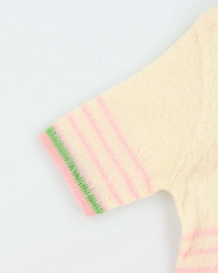 Vintage 60s Jantzen Mohair &amp; Wool Blend Lace-up Jumper - L