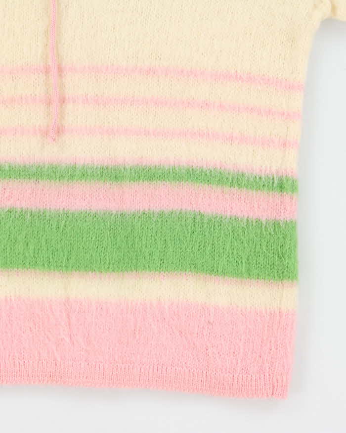 Vintage 60s Jantzen Mohair &amp; Wool Blend Lace-up Jumper - L