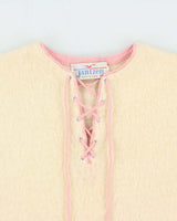 Vintage 60s Jantzen Mohair &amp; Wool Blend Lace-up Jumper - L