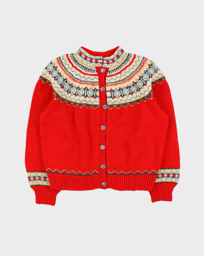 Vintage Husfliden Nordic Wool Cardigan -  M
