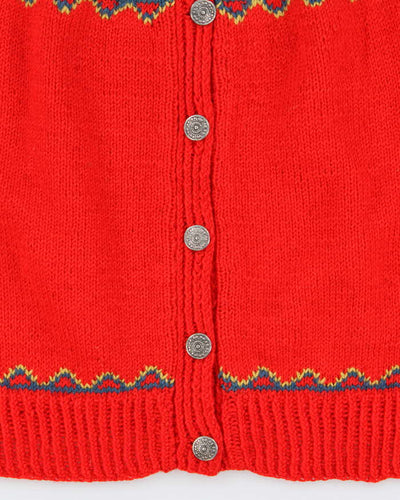 Vintage Husfliden Nordic Wool Cardigan -  M